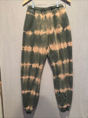 I.AM.GIA Olive Green & Cream Tie-Dye Jogger Pants